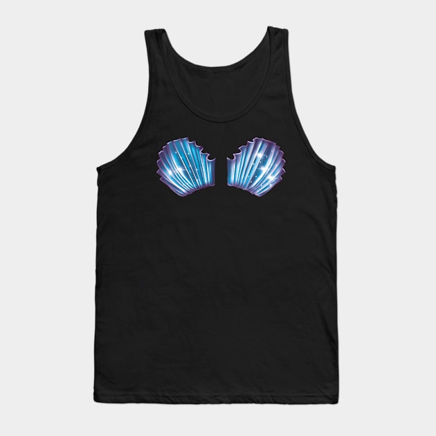 Shell mermaid bra (violet blue) Tank Top by xsaxsandra